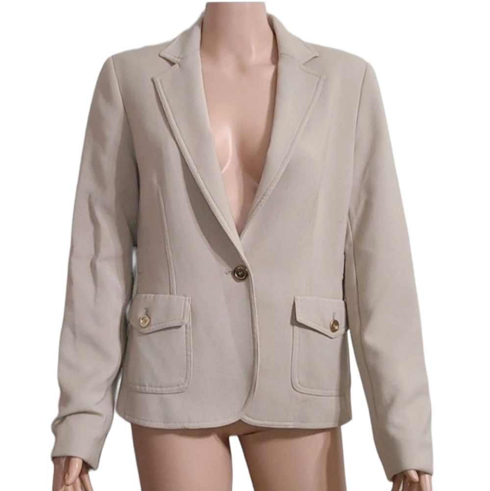 Jones New York Stretch women's blazer Jacket Color tan/beige Size 6